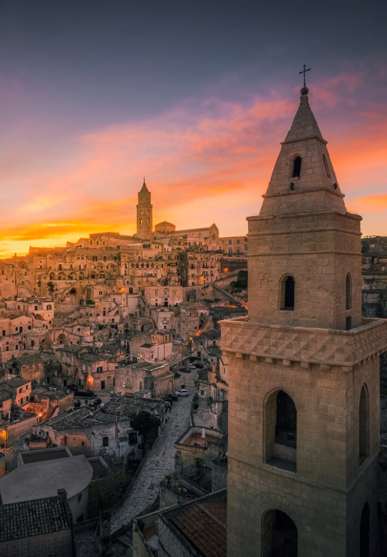 Matera under the sunset