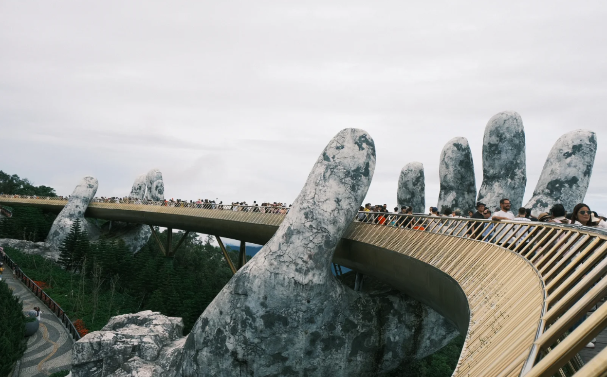 The famous "Buddha's Hand Bridge" in Da Nang