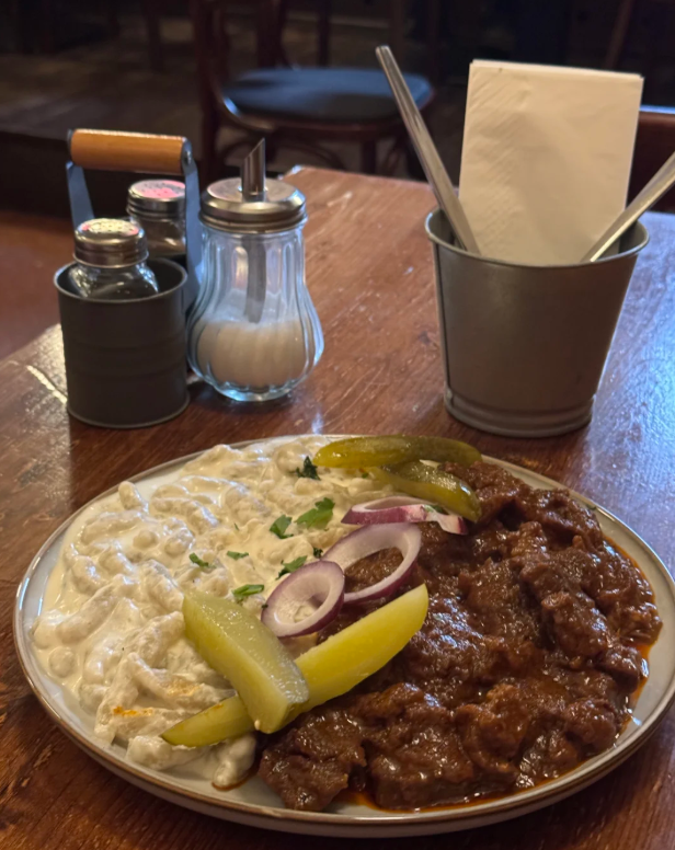A plate of food that looks authentic and delicious