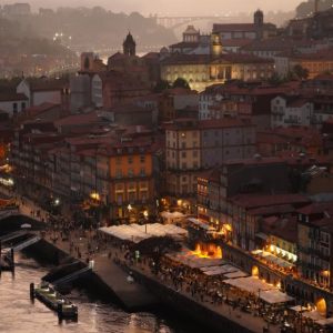 Porto in the evening